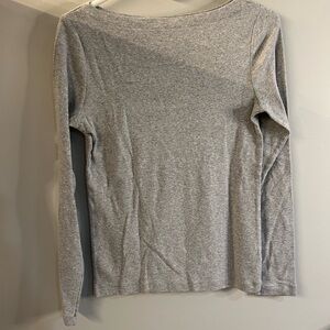 GAP Women's Long Sleeve Tee  Gray boatneck